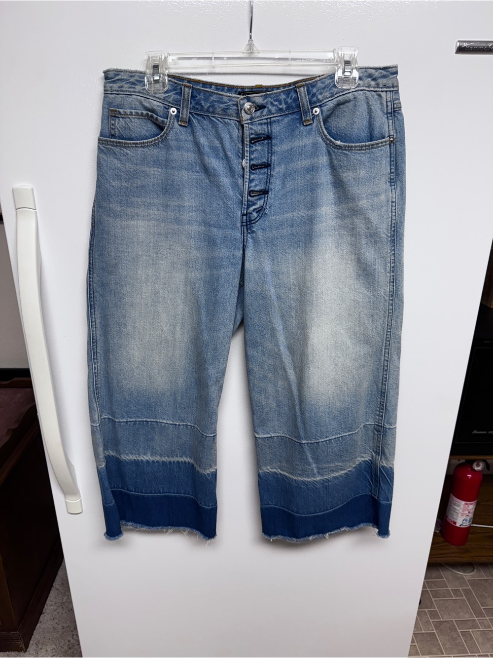Abercrombie & Fitch Cropped Stovepipe Crop Jean - Button Fly